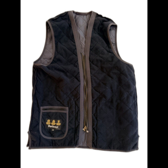 Barbour Polarquilt Zip In Liner Vest - Medium - Classic Navy Blue - Picture 4 of 5